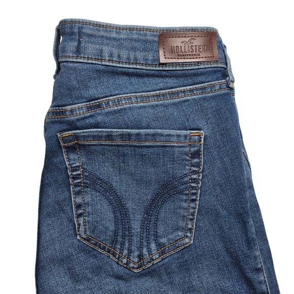 Hollister Denim - Hollister Womens Size 6 Long Blue Low Rise Bootcut Stretch Jeans Y2K Style